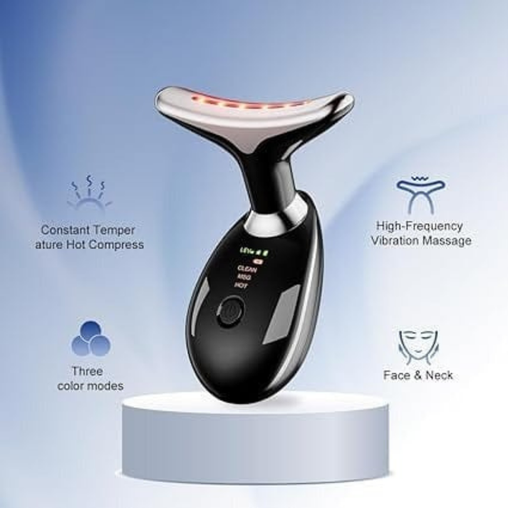 Digital Massager for Facial and Neck – LED Light Therapy & Microcurrent Skincare Tool