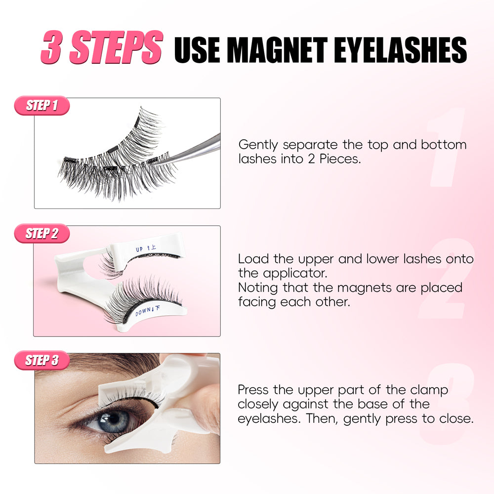 Magnetic Eyelashes Kit - Pack of 8