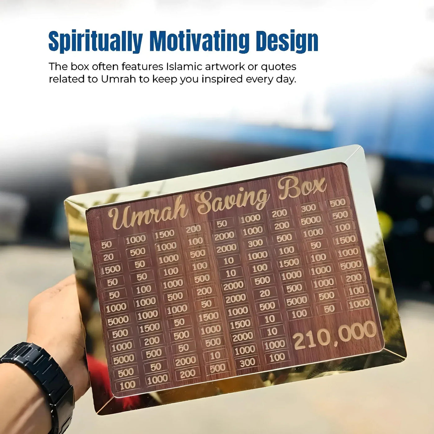 Umrah Saving Box - Wooden Islamic Money Box